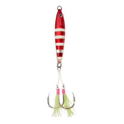 Tungsten Tiger Red Glow Stripes Tuna Jig 350g image 0