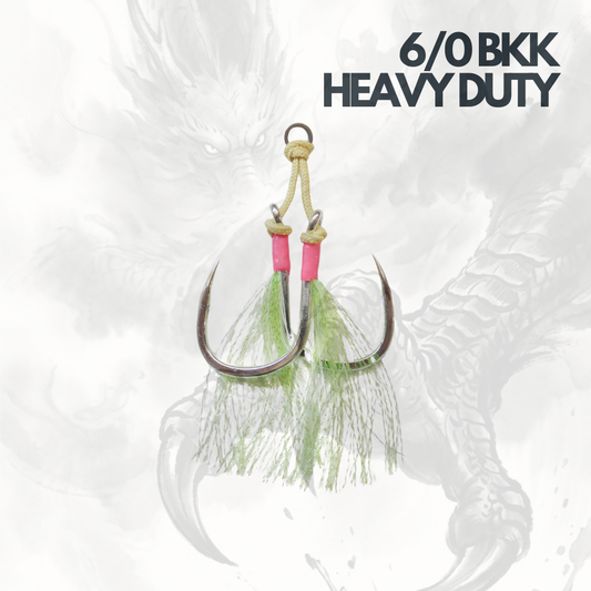 Dragon Claw 6/0 BKK assist hooks on dragon ink artwork