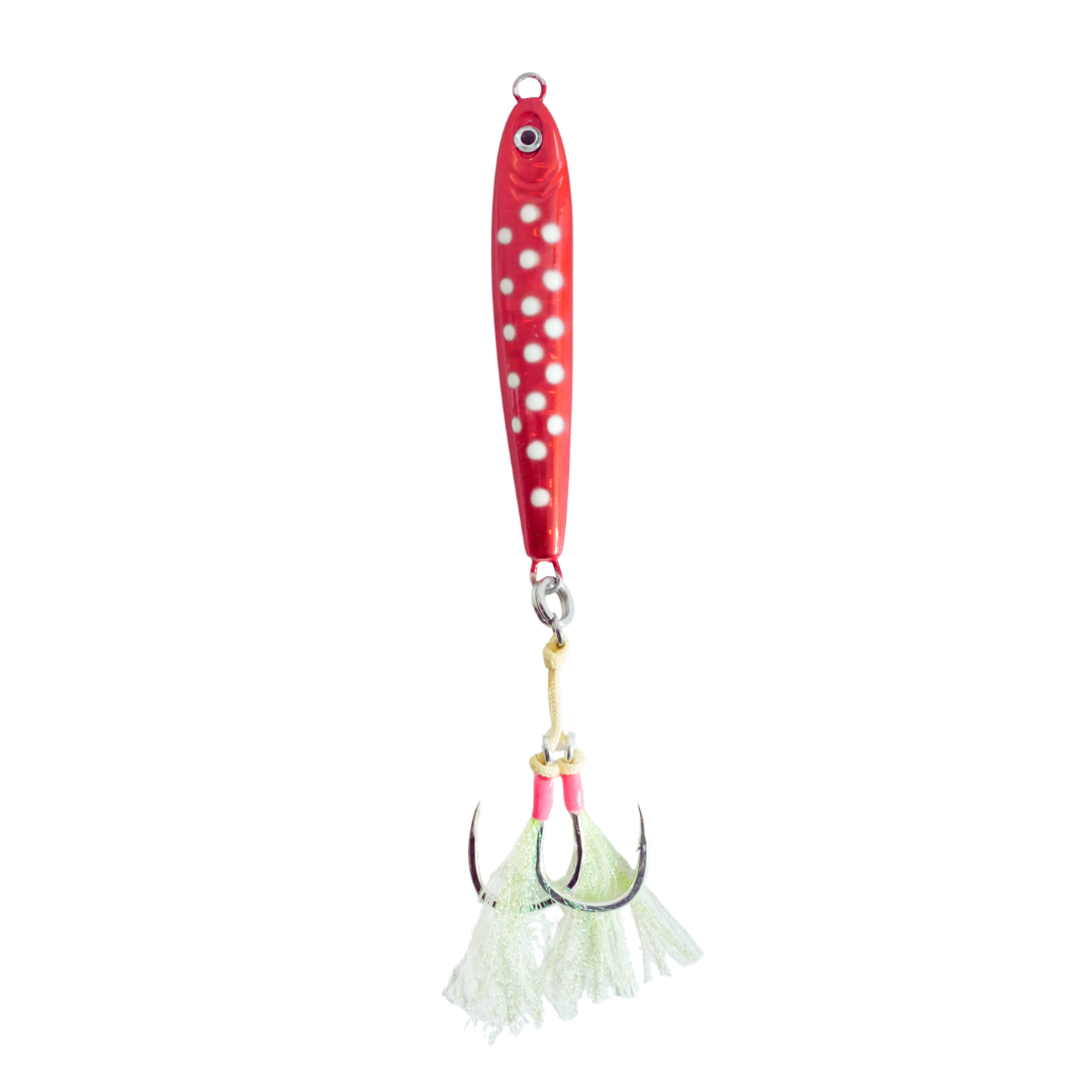 Moon Drop 250g Red Glow Dots tungsten jig